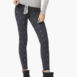 HUE Women's Reversible Ponte Leggings, Snake/Black 3X